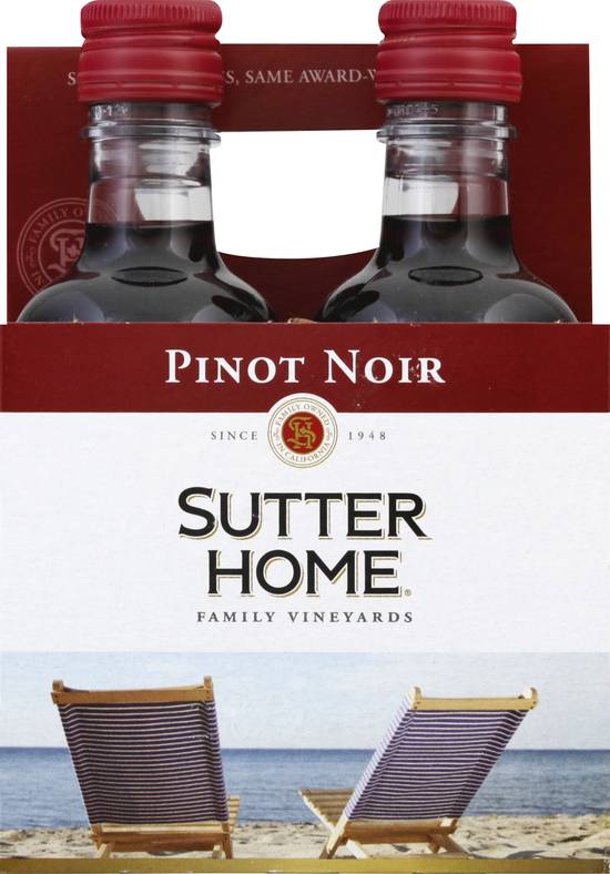Sutter Home Pinot Noir Red Wine (4 ct, 187 ml)