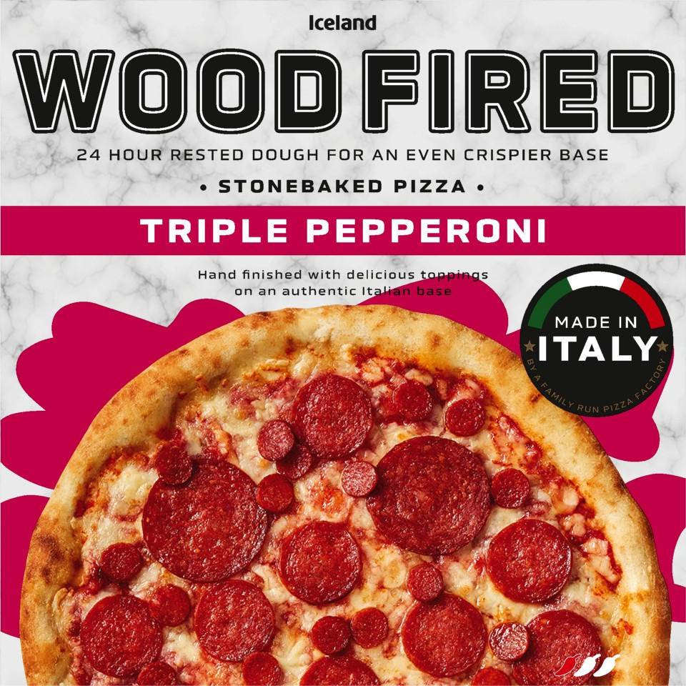 Iceland Triple Pepperoni Woodfired Pizza