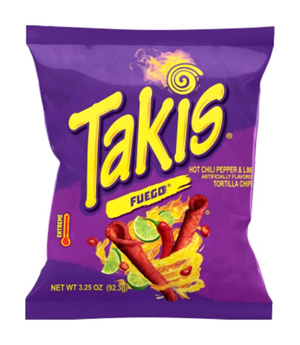 Takis Fuego Tortilla Chips 3.25 Oz Bagged