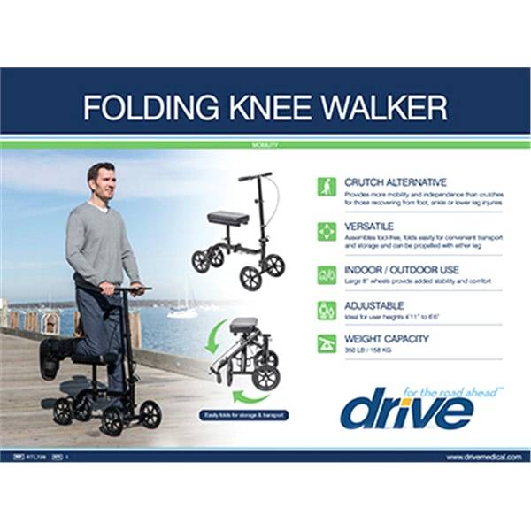 Drive Medical Economy Folding Knee Walker