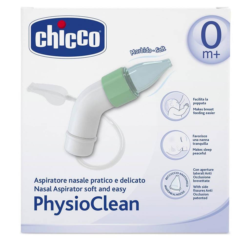 Chicco · Physioclean aspirador nasal suave y delicado para bebés, 16,54in x 18,9in x 4,72in