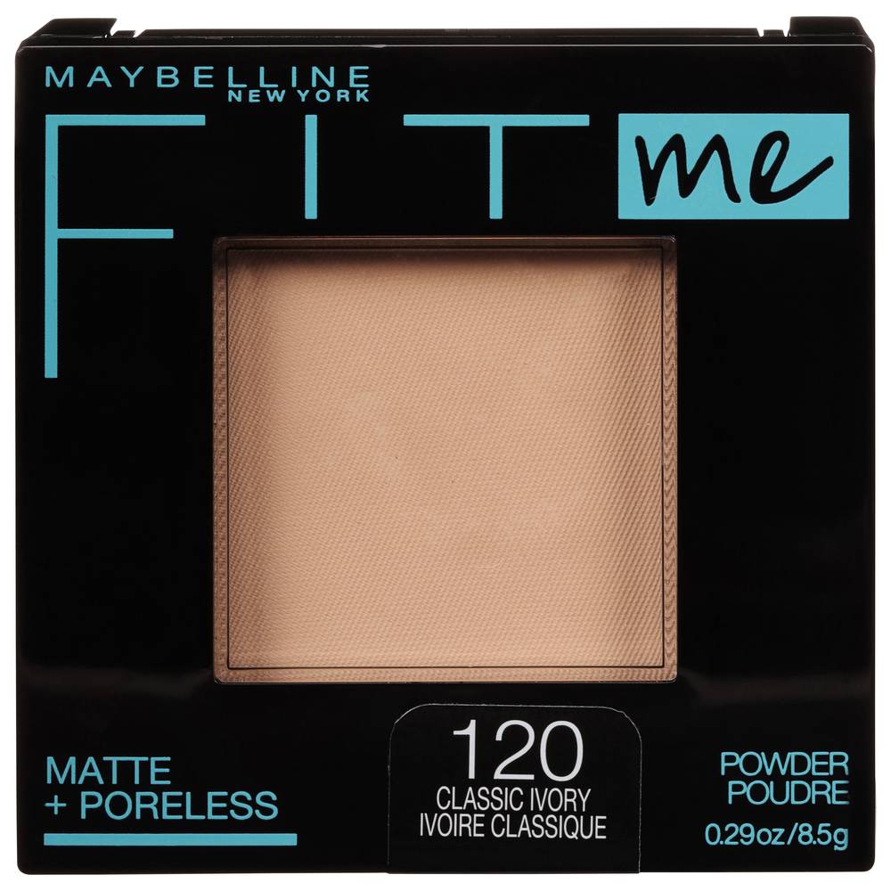 Maybelline Fit Me! Classic Ivory 120 Matte + Poreless Pressed Powder (0.3 oz)