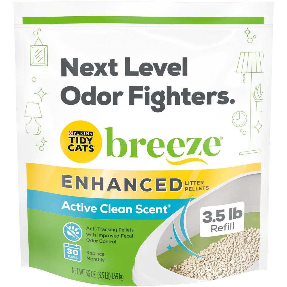 Purina® Tidy Cats® Breeze  Enhanced Cat Litter Pellets - Active Clean Scent, Low Tracking (Size: 3.5 Lb)