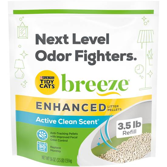 Purina® Tidy Cats® Breeze  Enhanced Cat Litter Pellets - Active Clean Scent, Low Tracking (Size: 3.5 Lb)