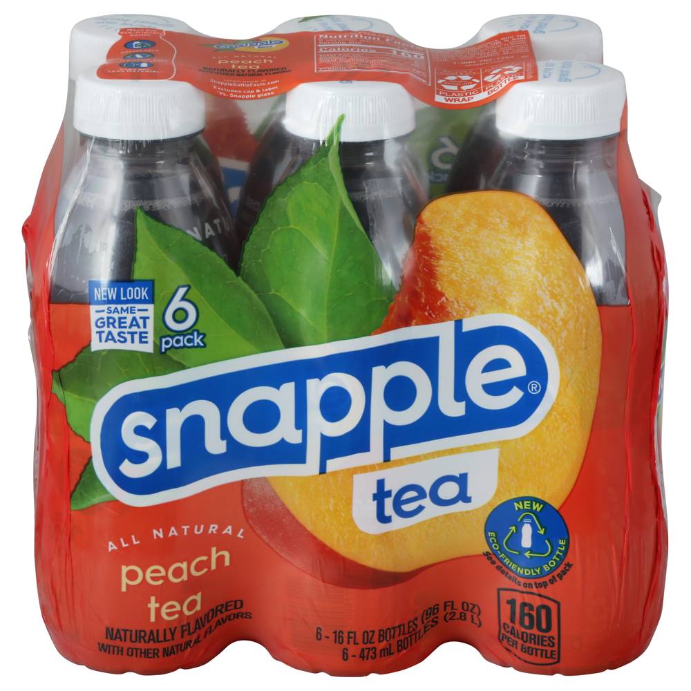 Snapple Taste Tea, Peach (6 x 16 fl oz)