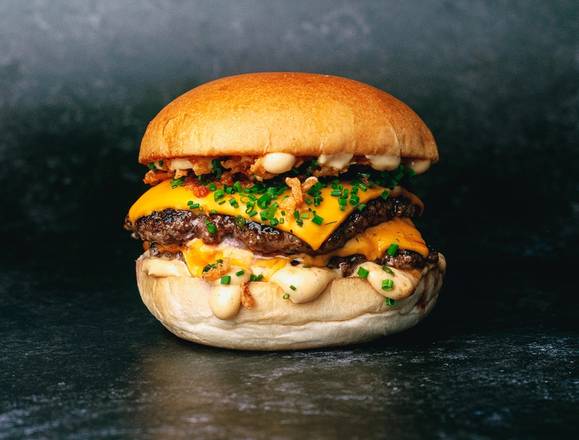 Confit Garlic Cheeseburger