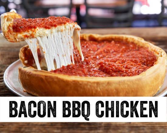 Bacon BBQ Chicken Deep Dish Pizza