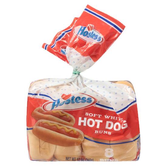 Order Hostess Soft White Hot Dog Buns 8ct 12oz food online from Everyday Needs by Gopuff store, Ladera Ranch on bringmethat.com