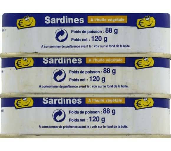 Tous Les Jours - Sardines entières huile de tournesol (3 x 120g)