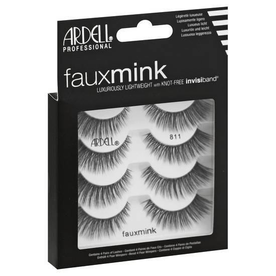 Ardell Faux Mink False Eyelashes, Model 811 (4 pair)