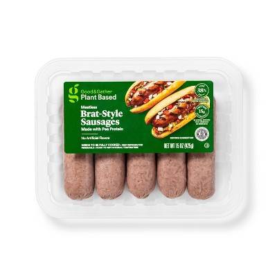 Good & Gather Plant Based Bratwurst Style Sausages (2.5 oz, 6 ct)