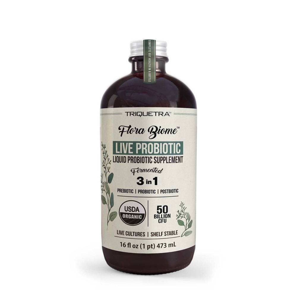 Flora Biome 3-in-1 Live Probiotic - 16 fl oz (32 Servings)