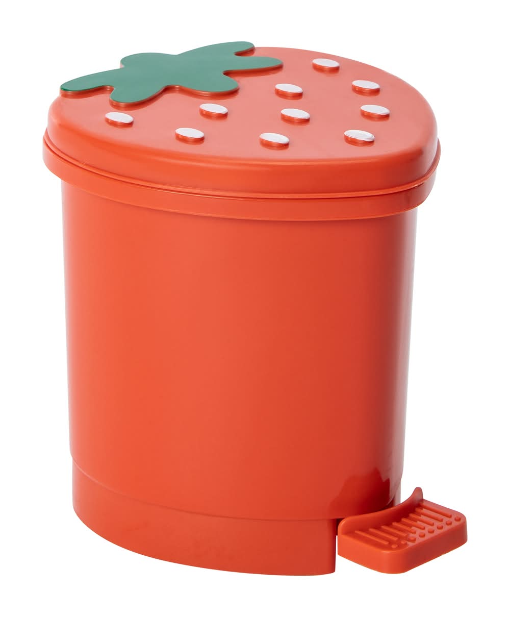 Mini Desk Trash Can 10.8in Strawberry