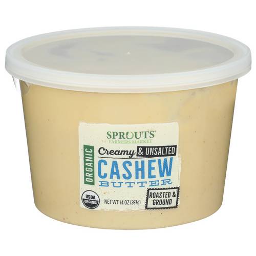 Sprouts Organic Creamy & Unsalted Cashew Butter