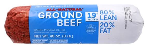 Tyson 80% Lean Ground Beef (3 lbs)