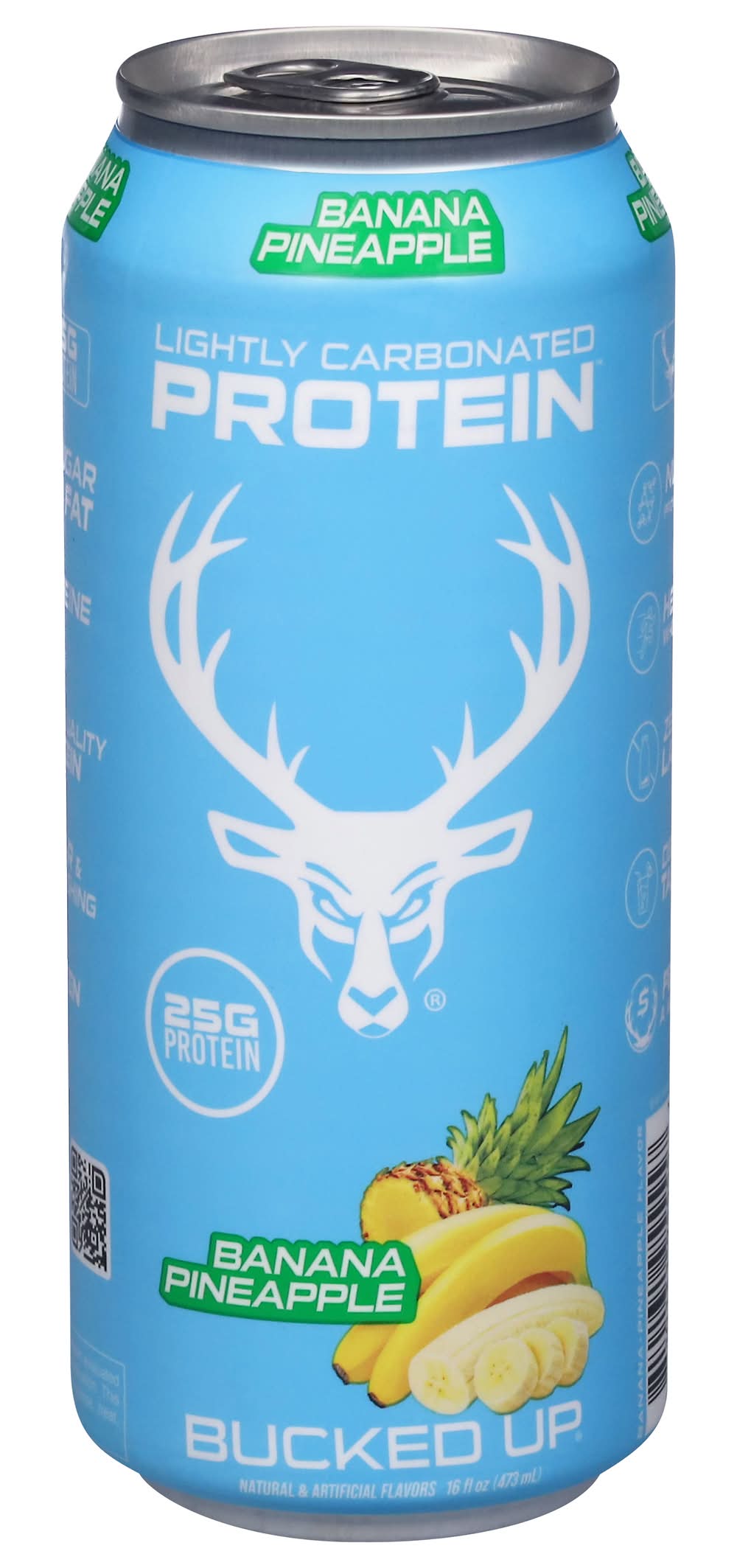 Bucked Up Lightly Carbonated Protein Soda, Banana Pineapple (16 fl oz)