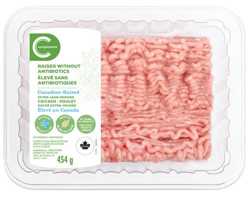 Compliments Raised Without Antibiotics Ground Chicken Extra Lean (454 g)