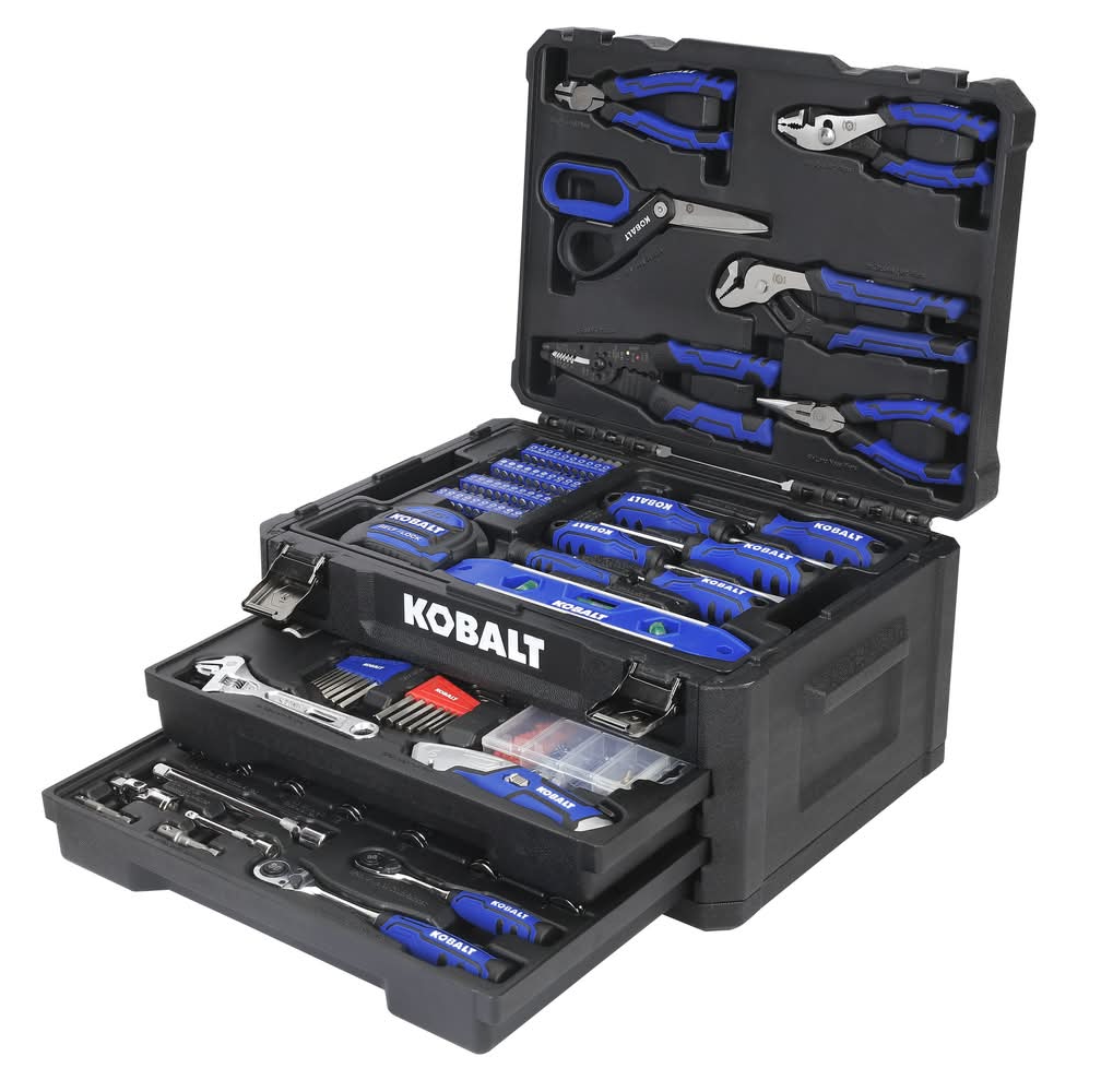 Kobalt 228 -Piece Blue Household Tool Set with Folding Case