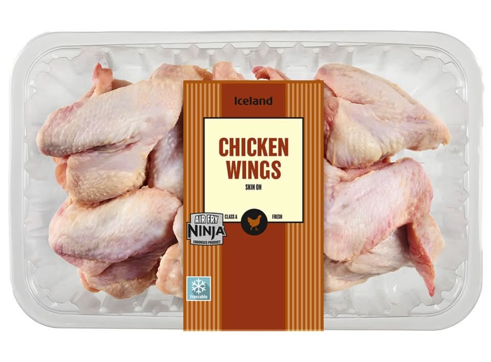 Iceland British Chicken Wings With Skin (1kg)