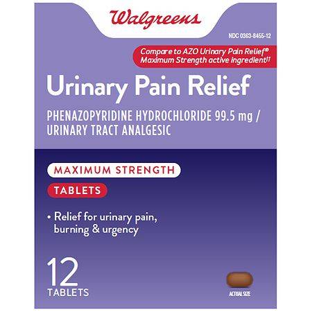 Walgreens Maximum Strength Urinary Pain Relief Tablets - 12.0 ea