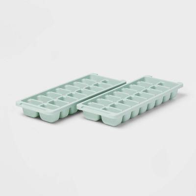 Room Essentials Plastic Ice Trays, Mint Green (2 ct)