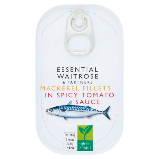 Waitrose Essential Mackerel Fillets in Spicy Tomato Sauce