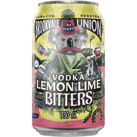 Brookvale Union Vodka Lemon Lime Bitters Can 330mL X 6 pack