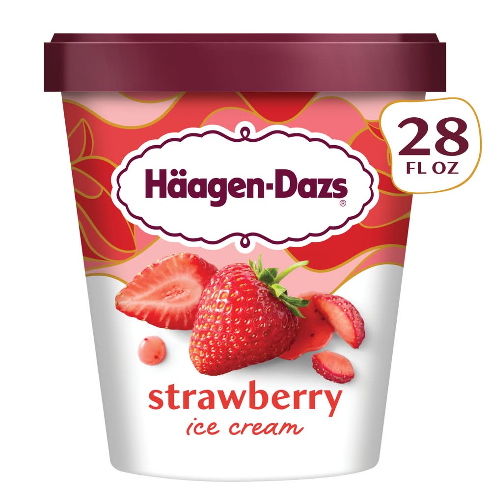 Häagen-Dazs Ice Cream, Strawberry (28 fl oz)