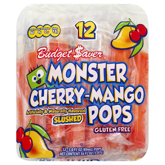 Budget Saver Monster Cherry Mango Gluten Free Pops (12 ct)