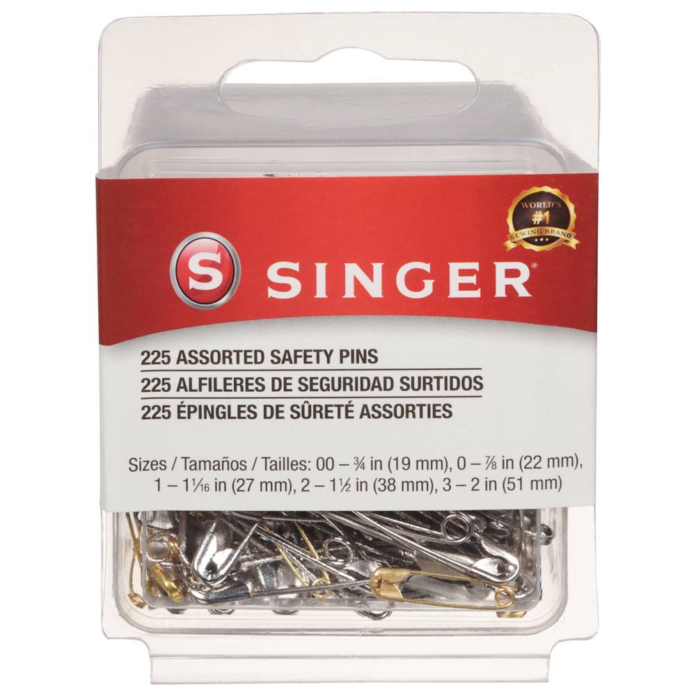 Singer Assorted Safety Pins (225 ct) (3.2 oz)