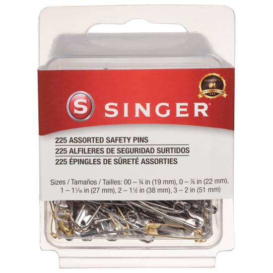 Singer Assorted Safety Pins (225 ct)