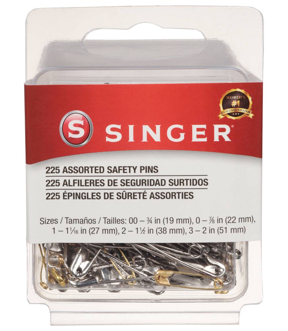 Singer Safety Pins, Assorted (225 ct)