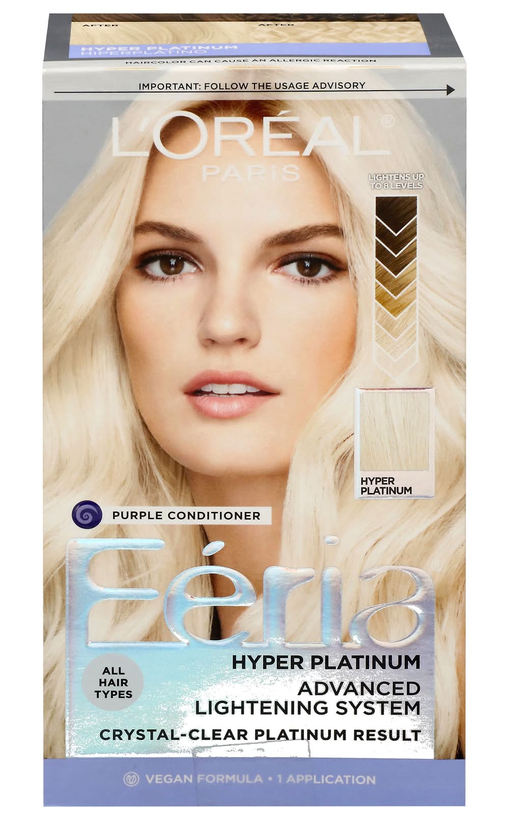 Feria Advanced Lightening System Hair Color, Hyper Platinum