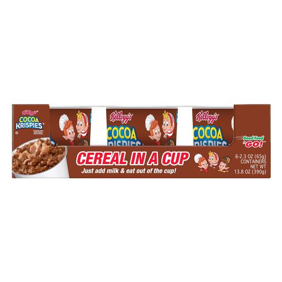 Cocoa Krispies Cereal in a Cup (6 ct) (sweetened rice-chocolatey)