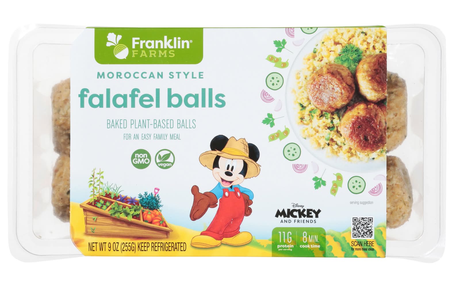 Franklin Farms Moroccan Style Baked Plant Based Falafel Balls (9 oz)