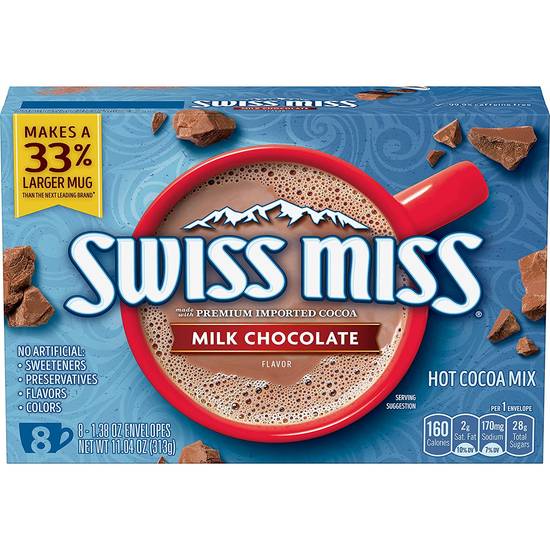Swiss Miss Milk Chocolate Flavored Hot Cocoa Mix Hot Cocoa Mix Packets 12 Pack