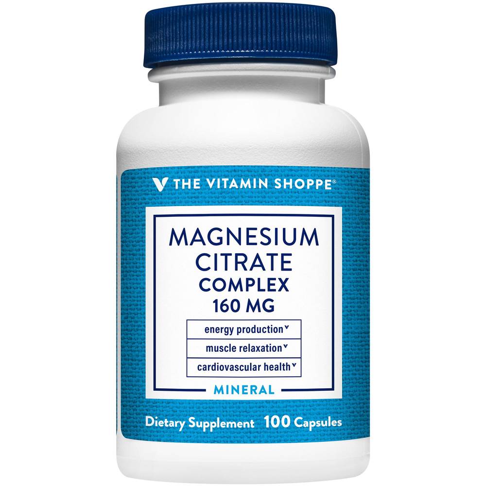 Magnesium Citrate Complex - Supports Energy Production - 160 Mg (100 Capsules)