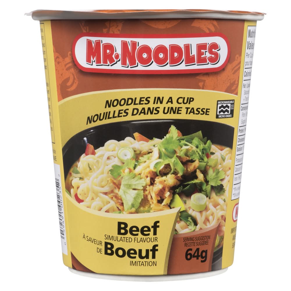 Mr. Noodles Instant Meal in a Cup, Beef (64 g)