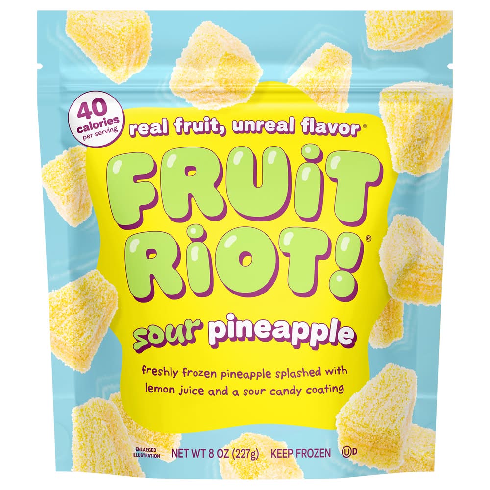 Fruit Riot! Real Fruit Candy, Sour Pineapple (8 oz)
