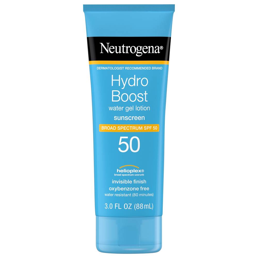 Neutrogena Hydro Boost Moisturizing Water Gel Lotion Broad Spectrum Spf 50 Sunscreen