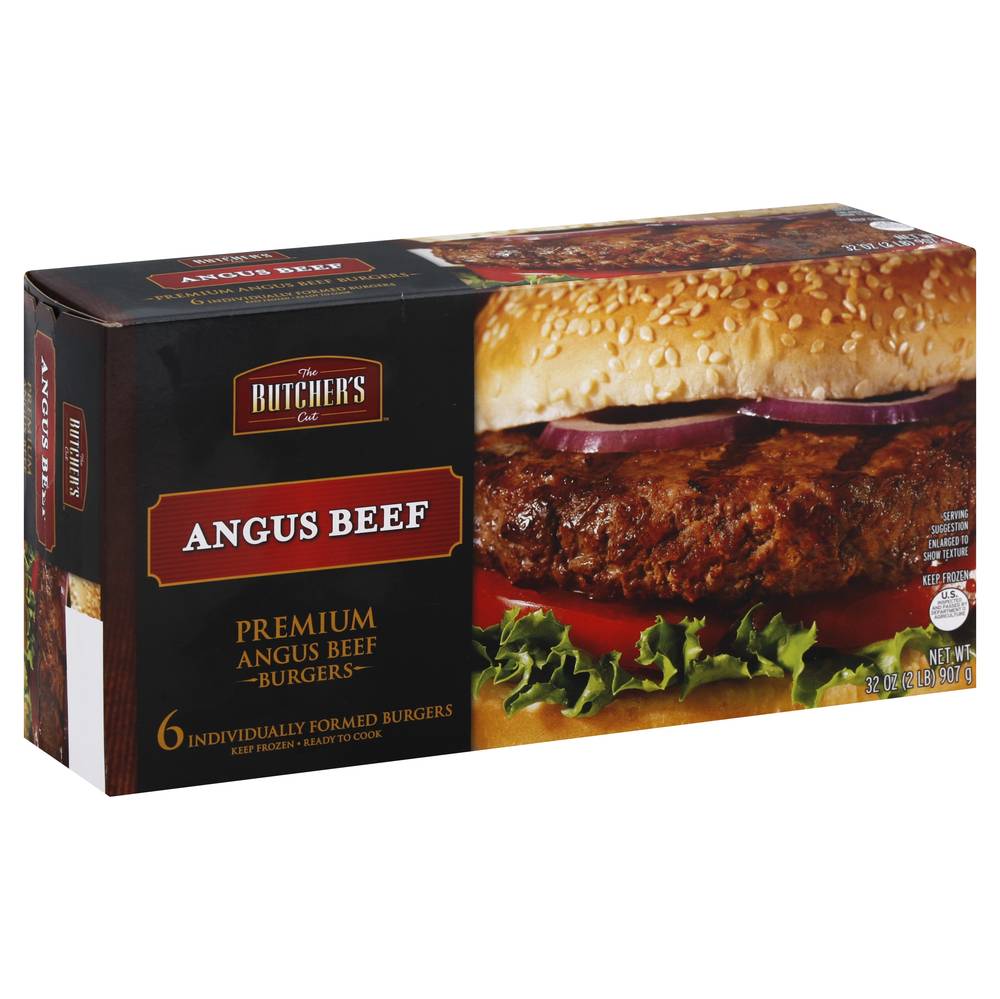 The Butcher's Cut Frozen Premium Angus Beef Burgers (6 ct)