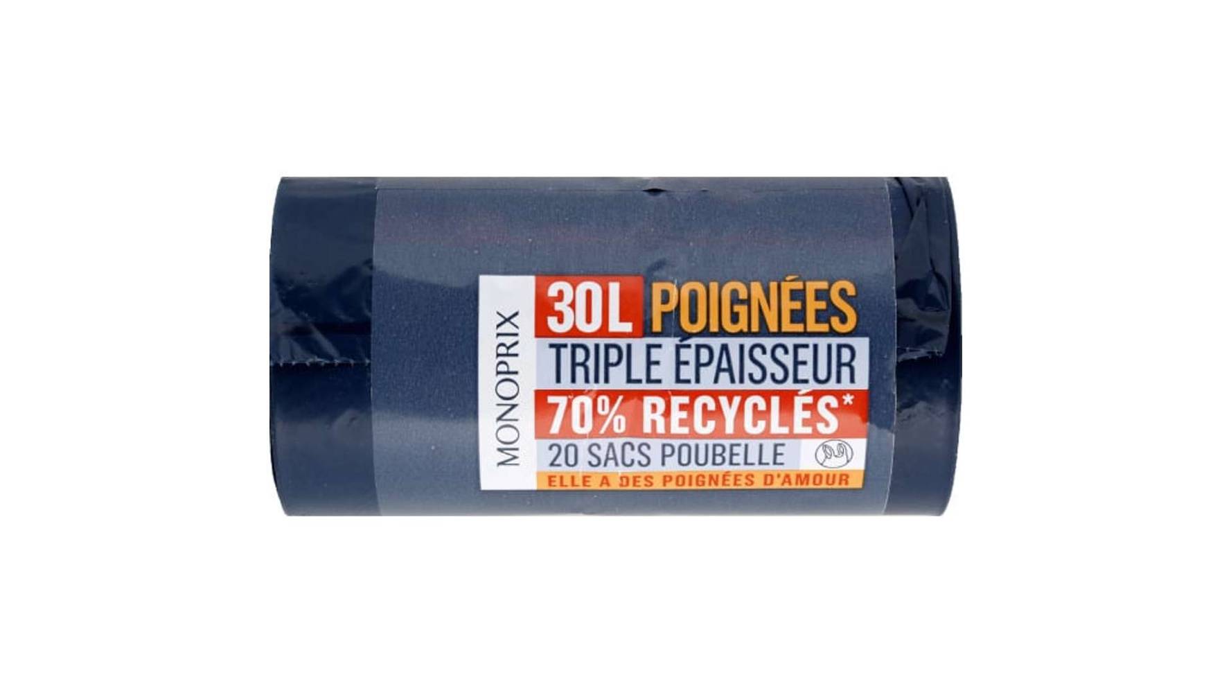 Monoprix Sacs poubelle à poignées (30 L)