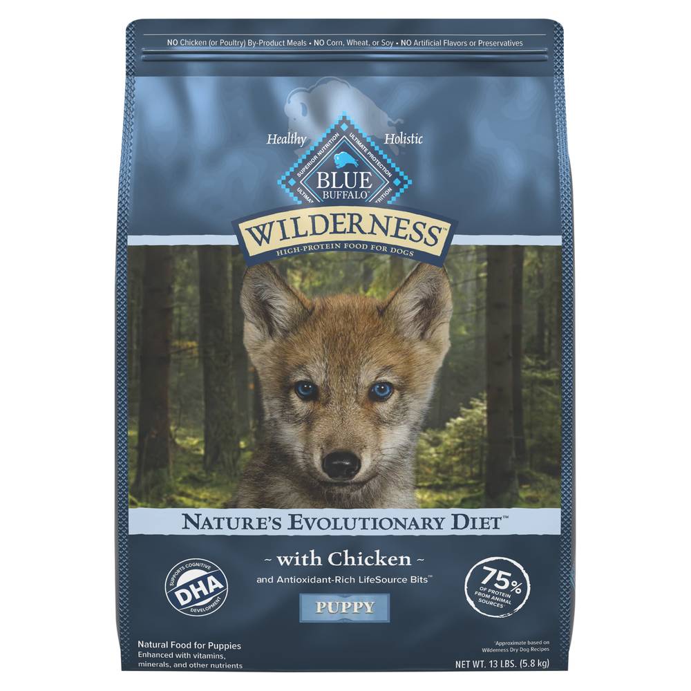 Blue Buffalo Wilderness High Protein Natural Evolutionary Diet Puppy Dry Dog Food (chicken)