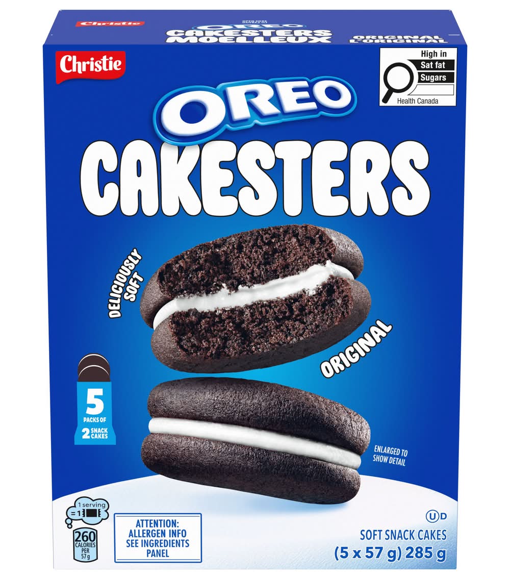 Oreo Cakesters Delicious Soft Snack Cakes, Original (5 x 57 g)