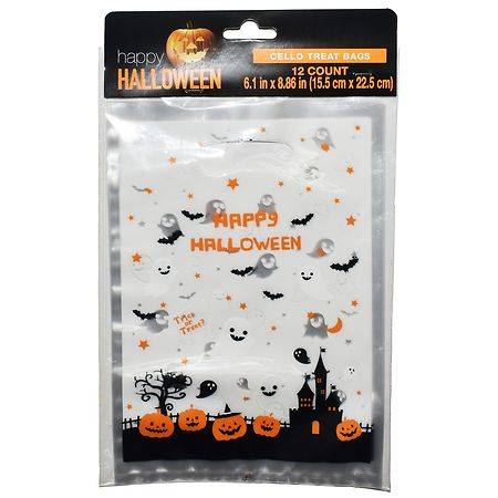 happy Halloween Cello Treat Bags - 12.0 ea