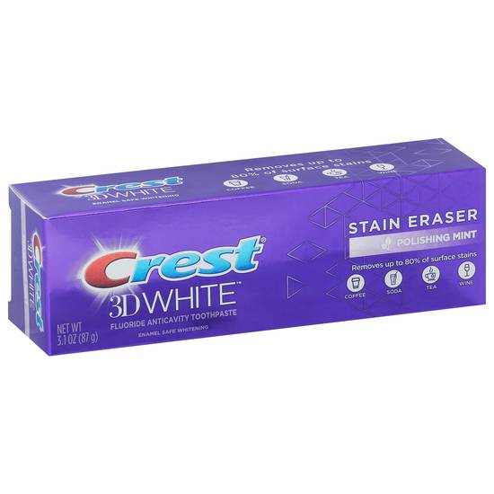 Crest Stain Eraser 3d White Polishing Mint Toothpaste