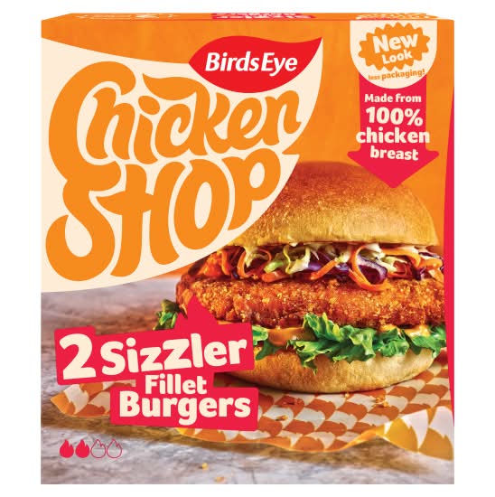 Birds Eye Chicken Shop Sizzler Fillet Burgers (227g)