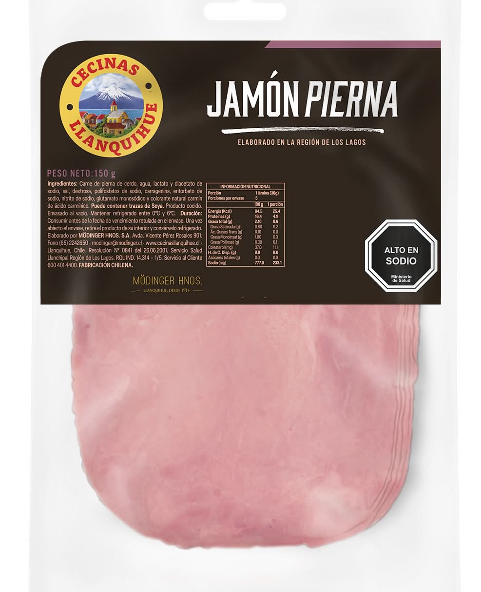 Cecinas Llanquihue · Jamón de pierna de cerdo (150 g)
