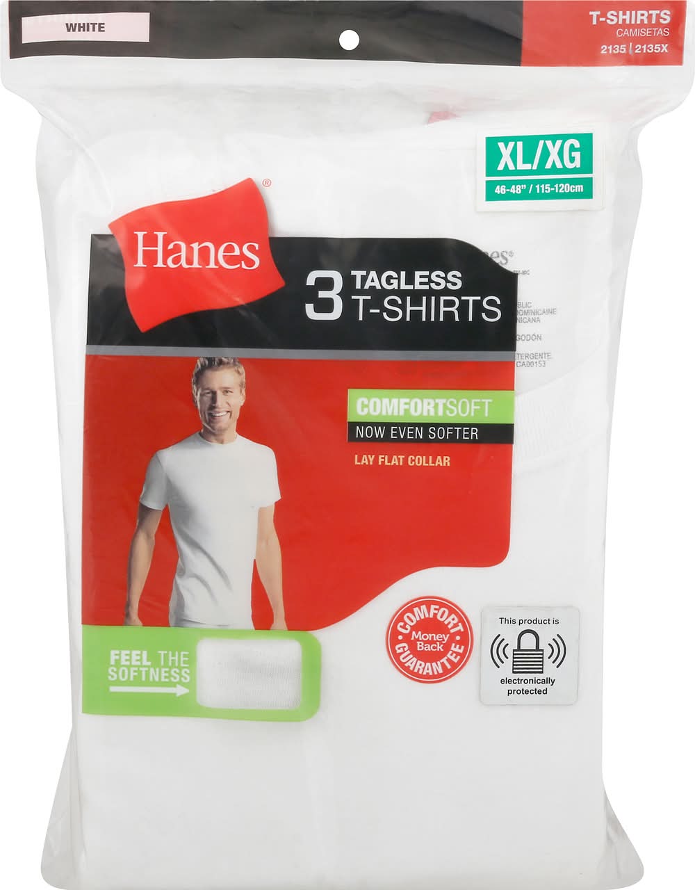 Hanes Xl/Xg White Tagless T-Shirts