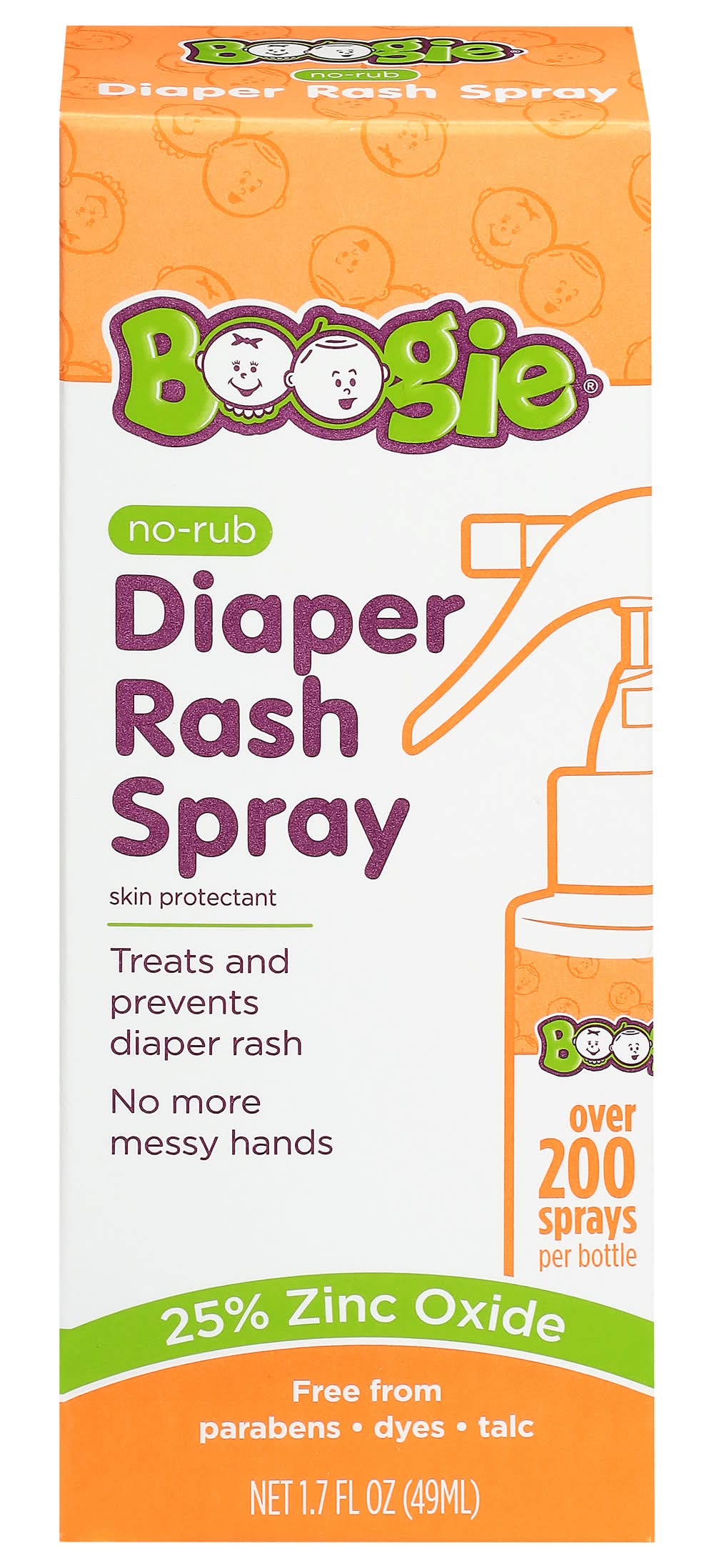Boogie No-Rub Skin Protectant Diaper Rash Spray (1.7 fl oz)